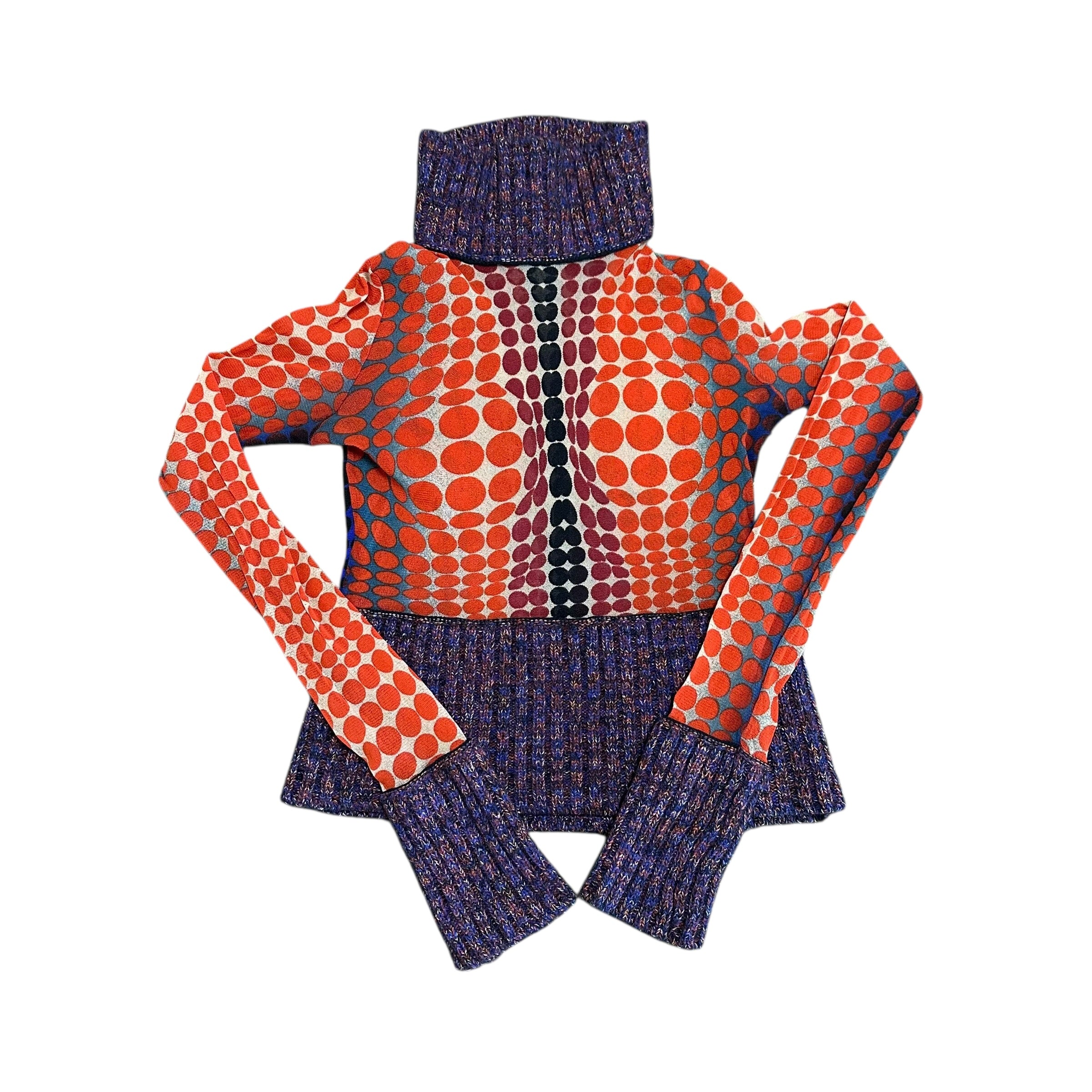 Jean Paul Gaultier Cyber Spots X JPG Top Maille Knit Sweater