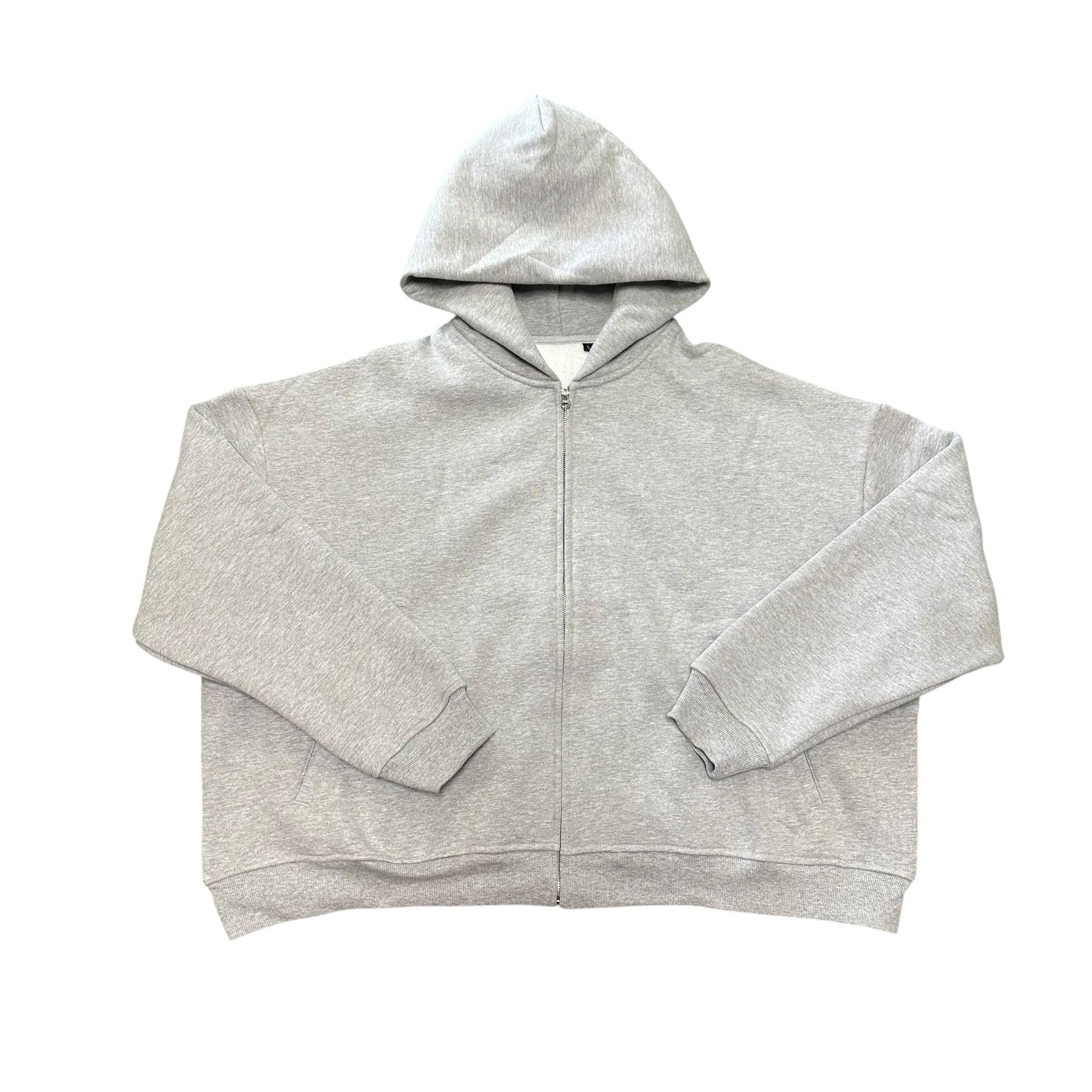 NEW HMDD Blank Grey Zip Hoodie