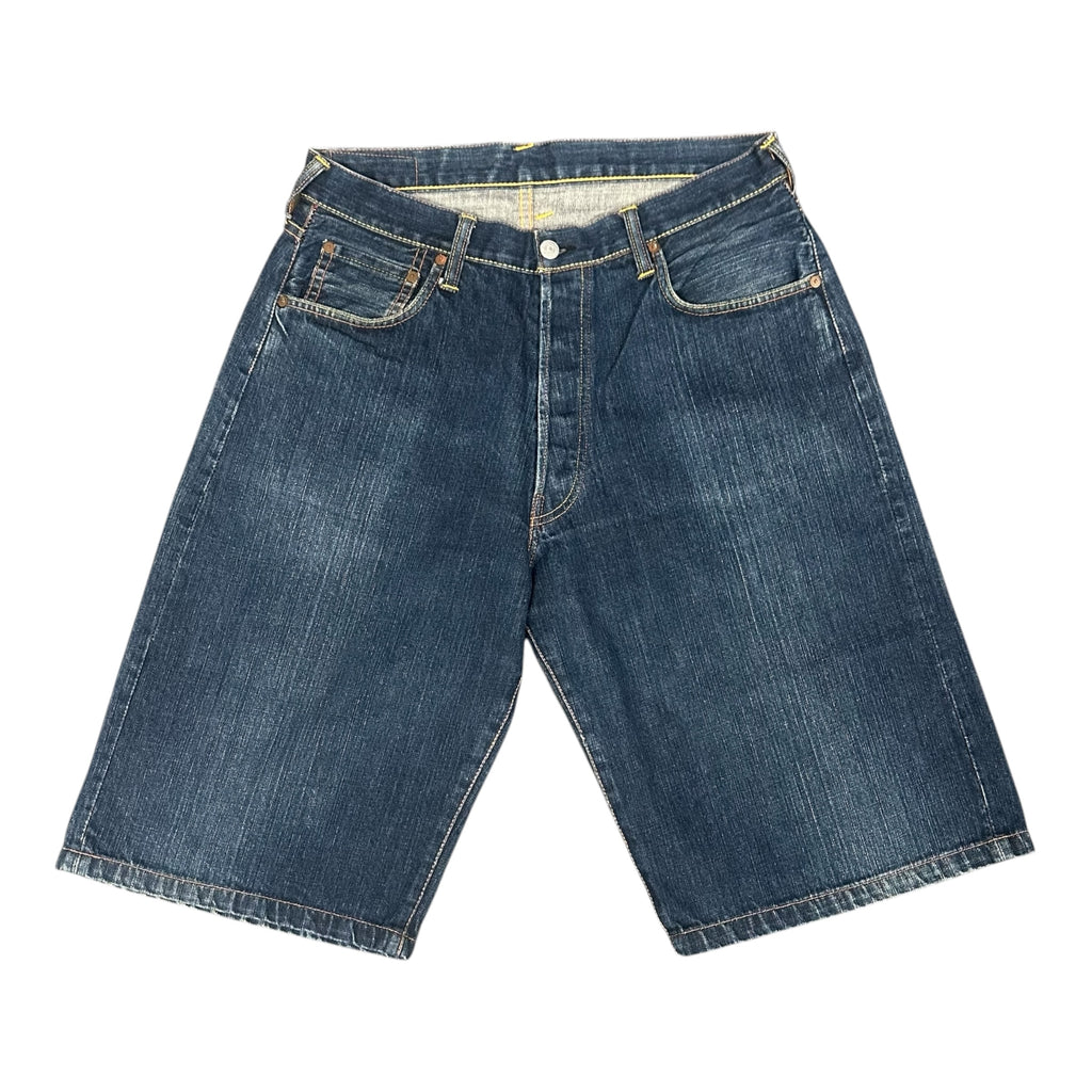 Evisu White Daicock Logo Shorts
