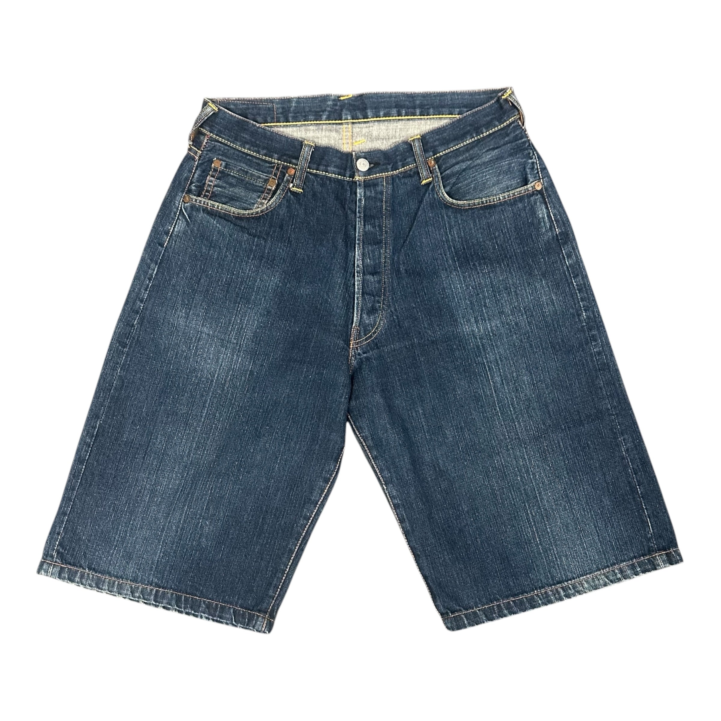 Evisu White Daicock Logo Shorts