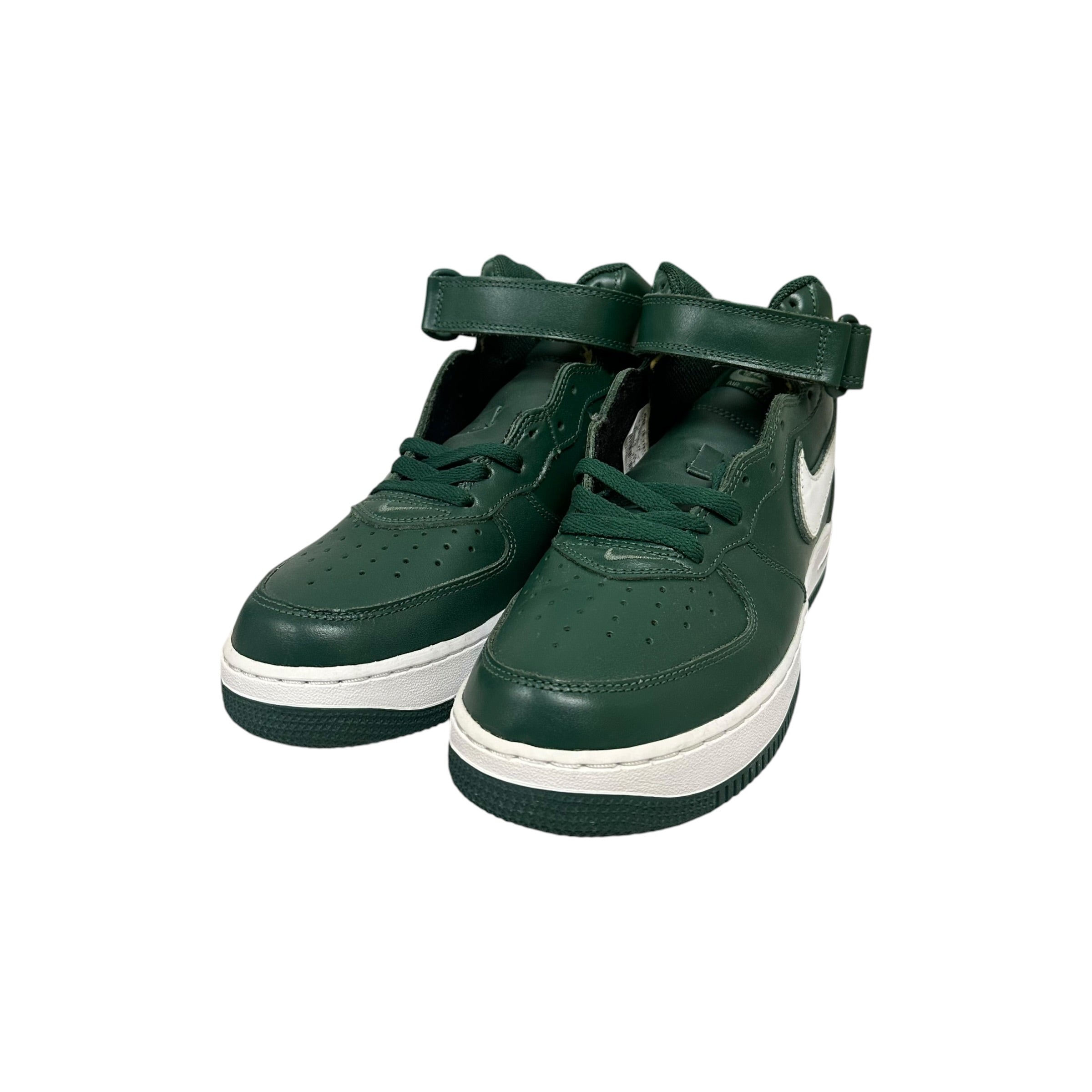 New Nike Air Force 1 Leather Mid Top Forest Green (No Box)