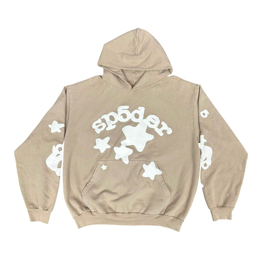 Khaki Sp5der Hoodie