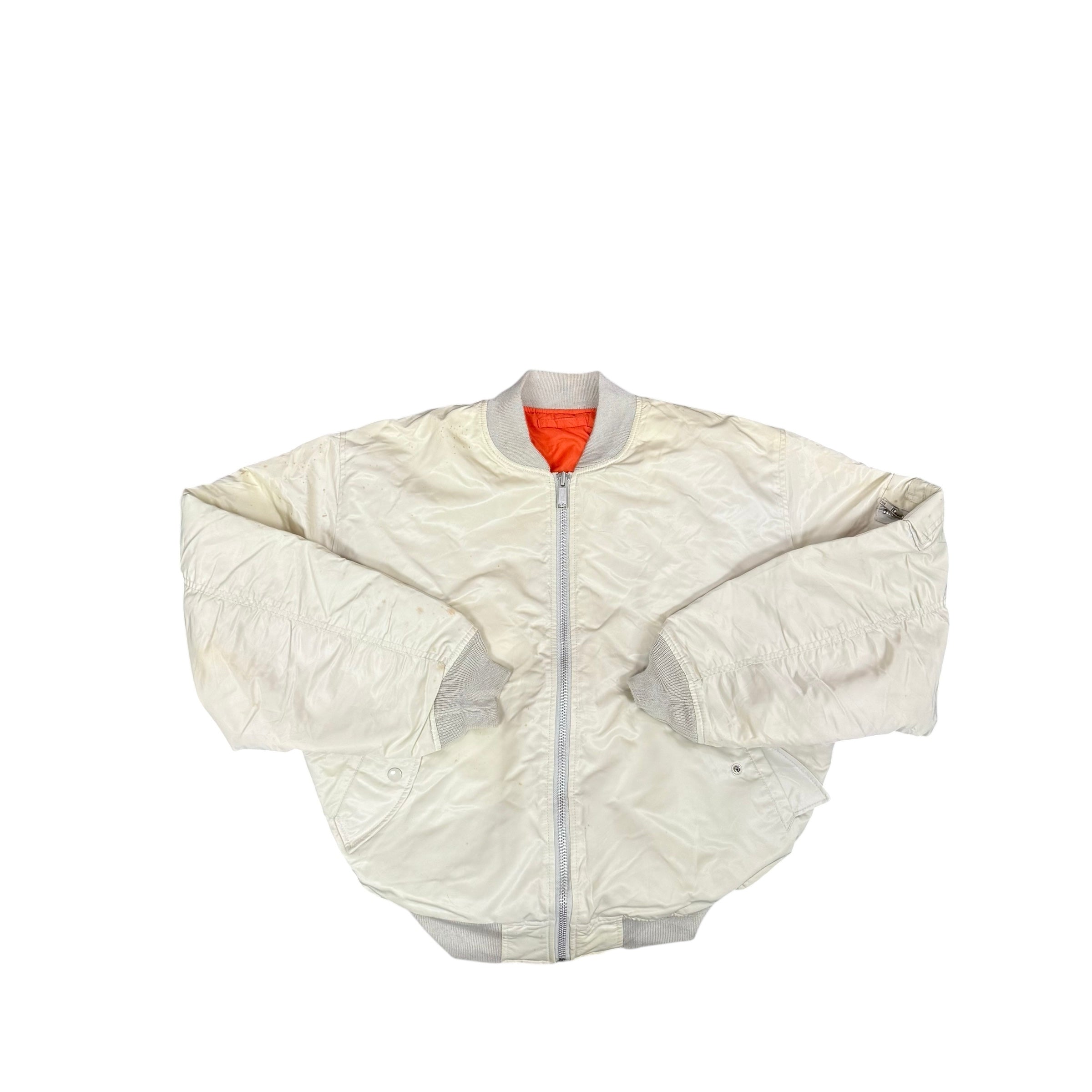 Vintage White Bomber Jacket