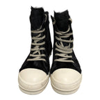 Rick Owens Black Pony Hair Ramone High Sneakers