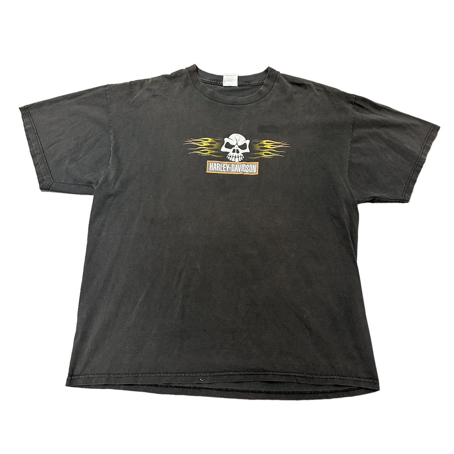 Vintage Harley Davidson Flame Skull Tee