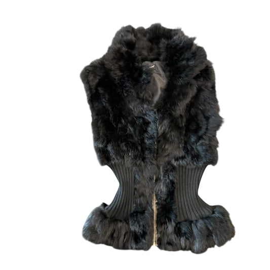 Guess Fur Vest Black FDWMNS