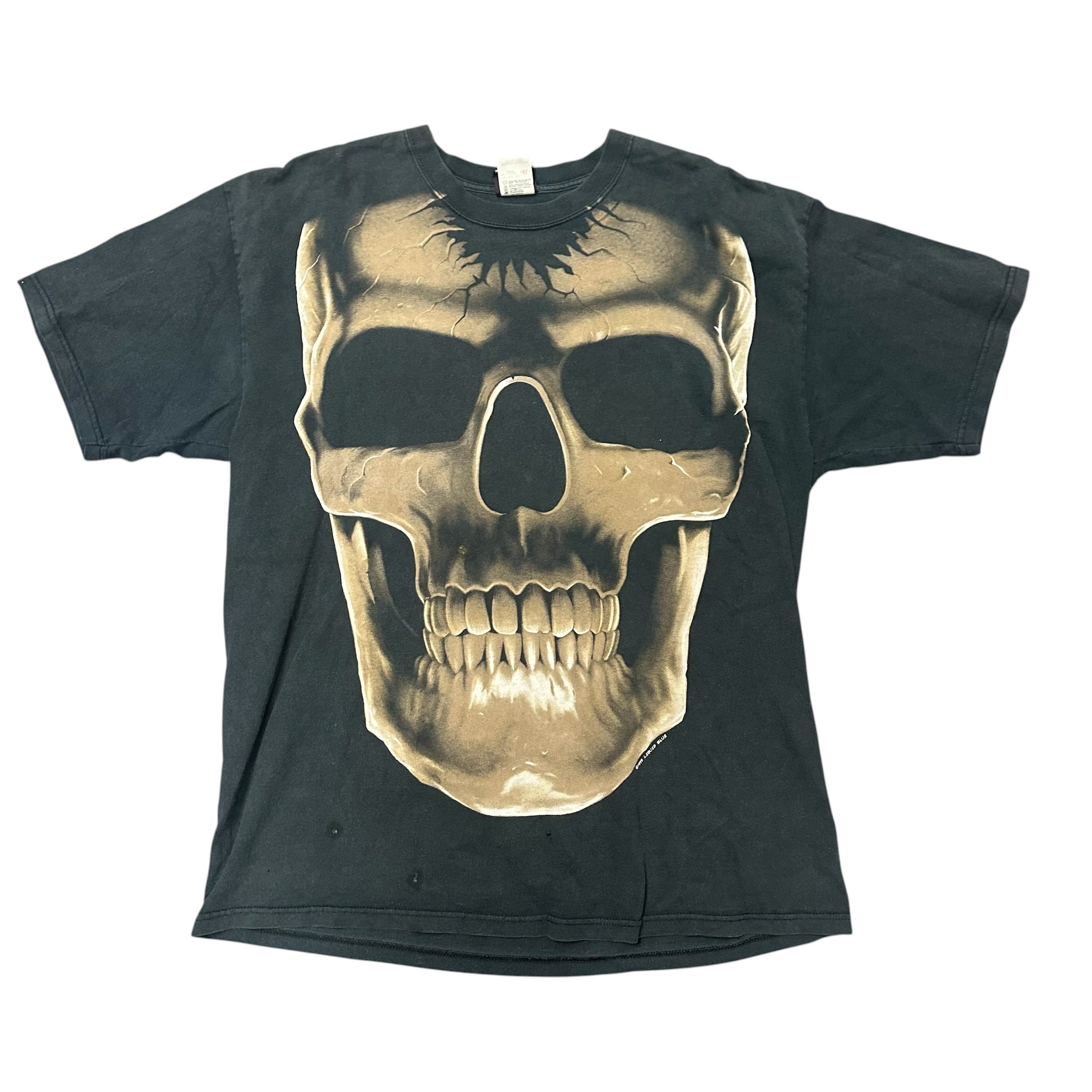 Vintage Skull Liquid Blue Tee
