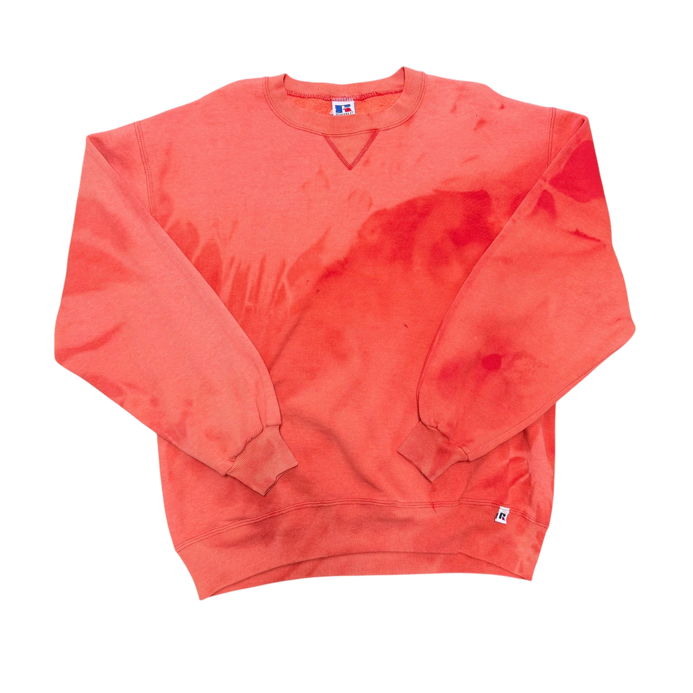 Orange Faded Russell Crewneck