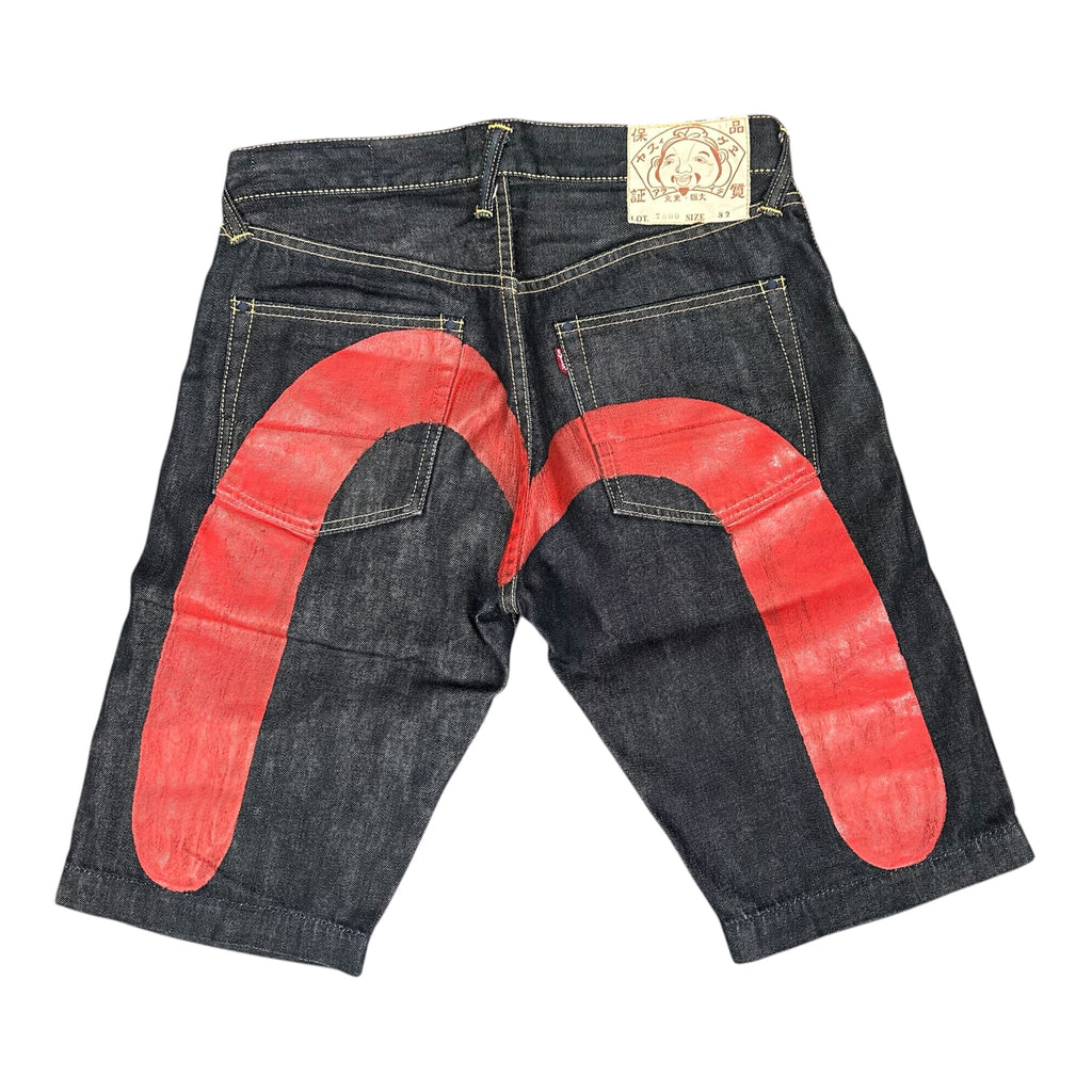 Evisu Red Daicock Logo Shorts