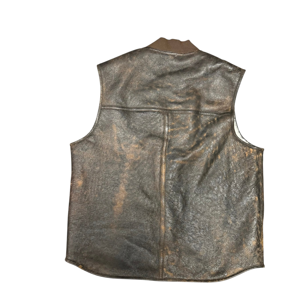 Stussy Brown Leather Vest