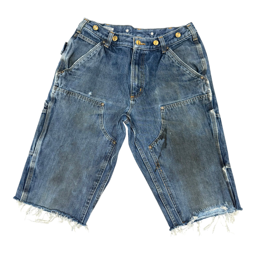 Vintage Carhartt Slim Blue Jean Double Knee Shorts(32)