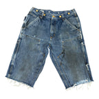 Vintage Carhartt Slim Blue Jean Double Knee Shorts(32)