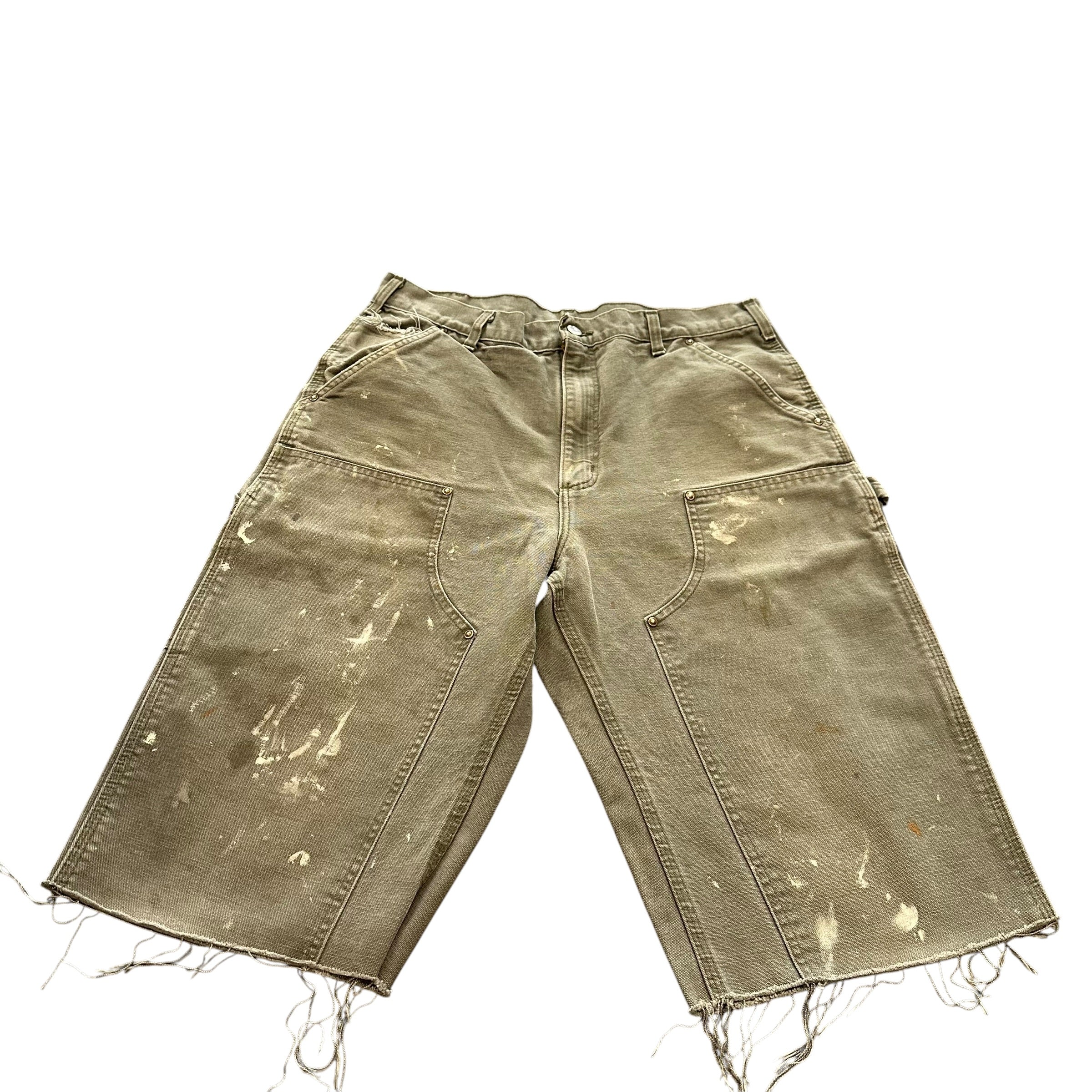 Green Carhartt Double Knee Shorts(34)