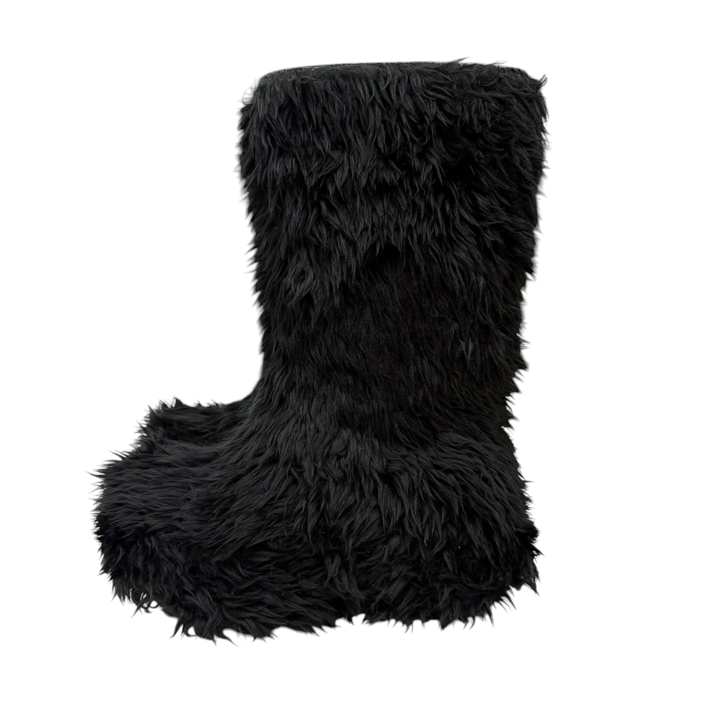 Balenciaga x Crocs Faux Fur Boots “Black” (No Box)
