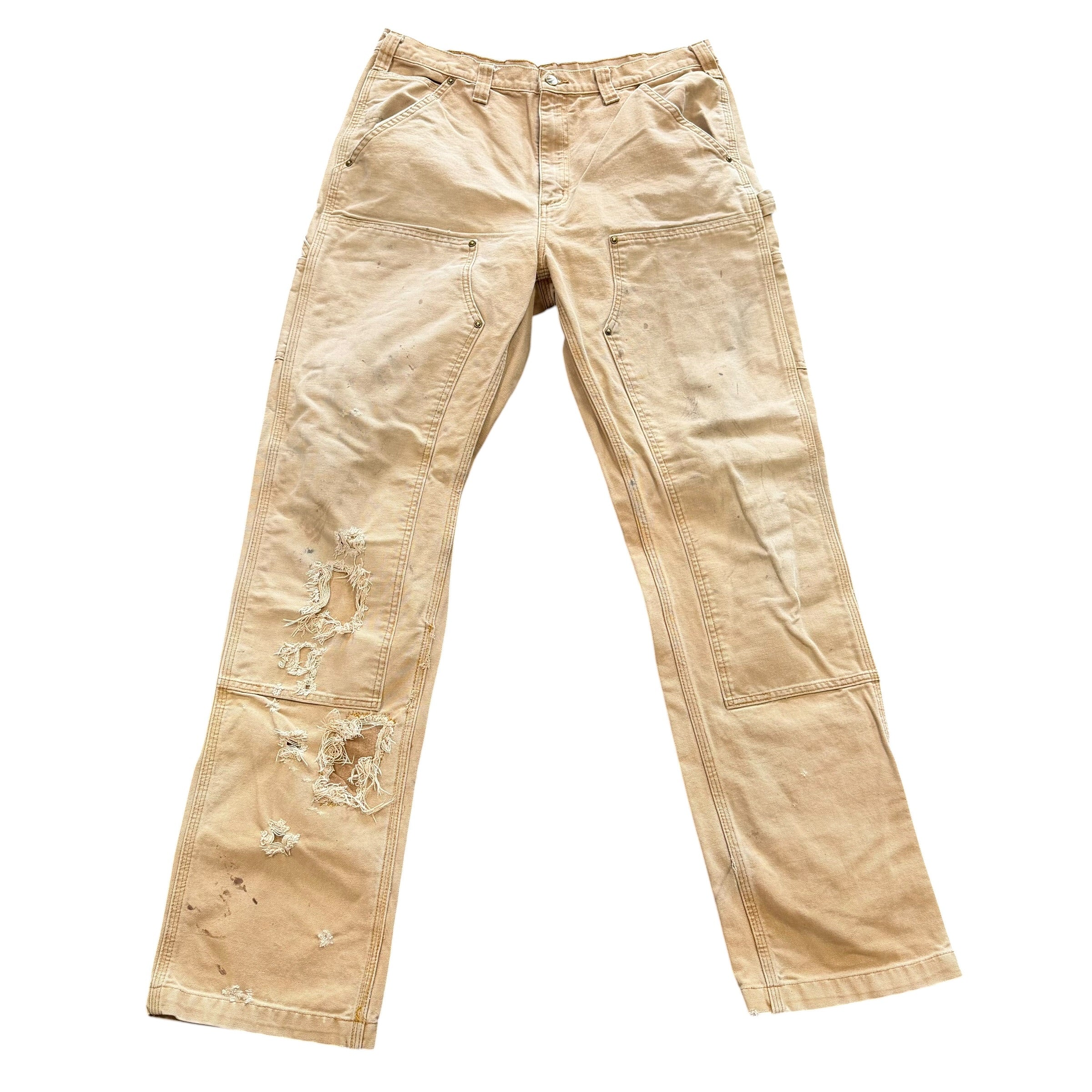 Carhartt Khaki Distressed Double Knee (36)