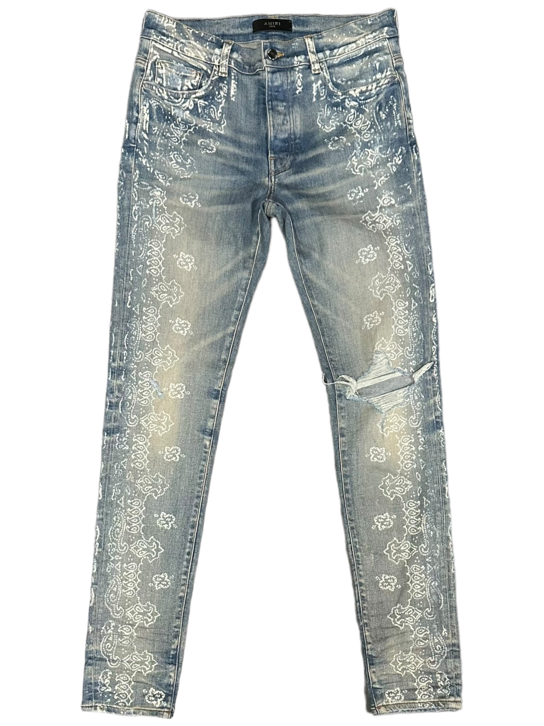 AMIRI PAISLEY DENIM LIGHTWASH (YU2Z9N)
