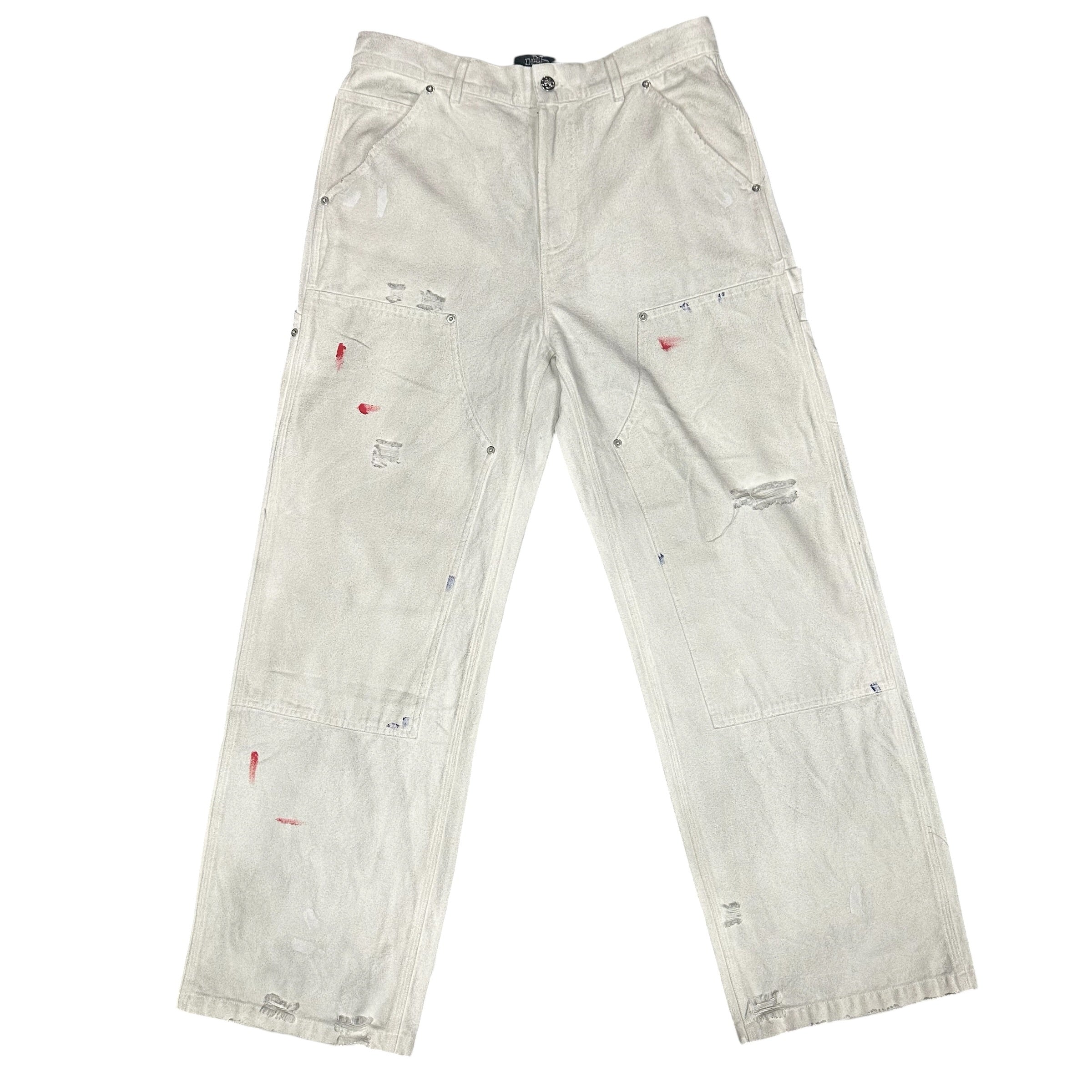 HMDD White Painted Carpenter Pants