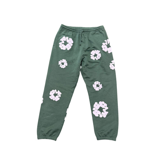 Denim Tears Green Cotton Wreath Sweatpants