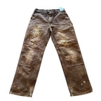 Vintage Carhartt Double Knee Faded Brown Pants (33)
