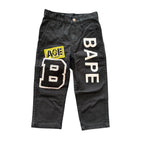 Bape Kids Black Patched Pants