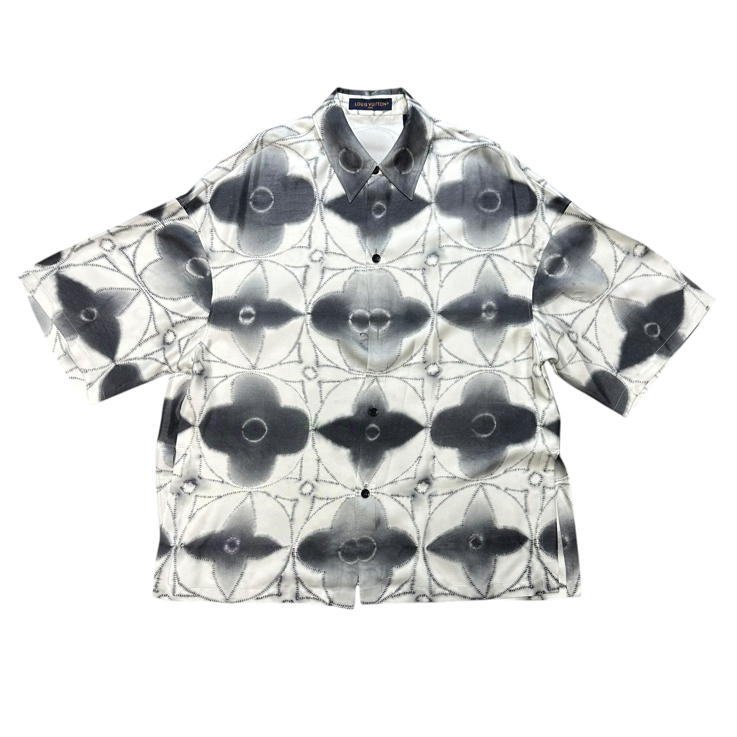 Louis Vuitton Silk Grey Button Up
