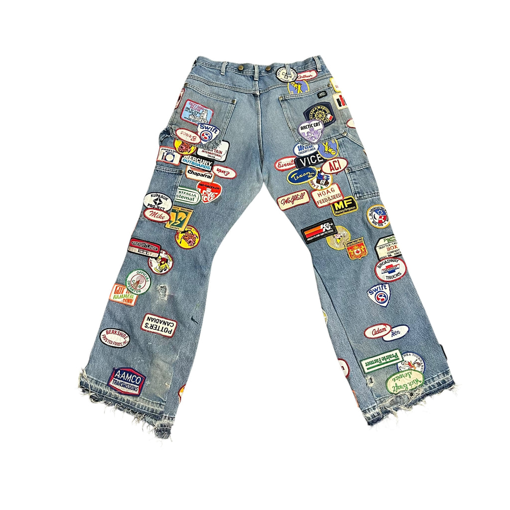 Zdroyevski Studios Patched Double knees Blue
