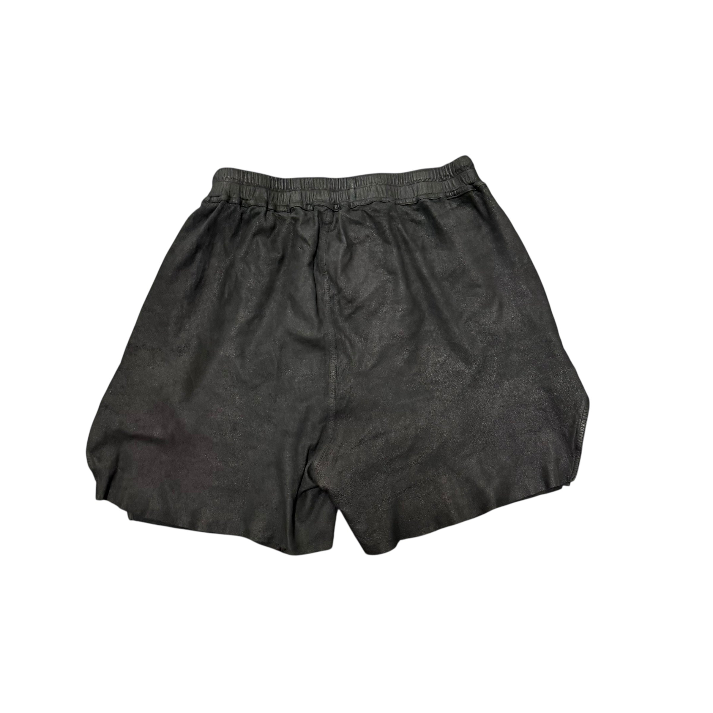 Rick Owen Wax Black Shorts