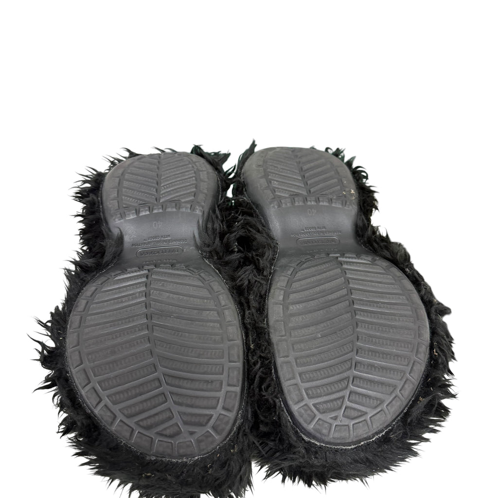 Balenciaga x Crocs Faux Fur Boots “Black” (No Box)
