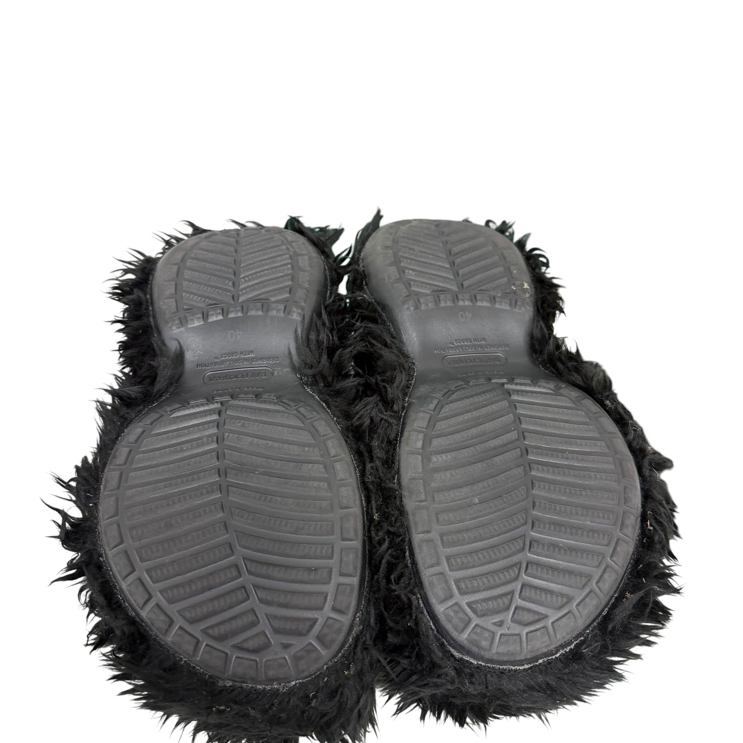 Balenciaga x Crocs Faux Fur Boots “Black” (No Box)