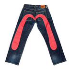 Evisu Dark Blue/Red Jeans (38x35)
