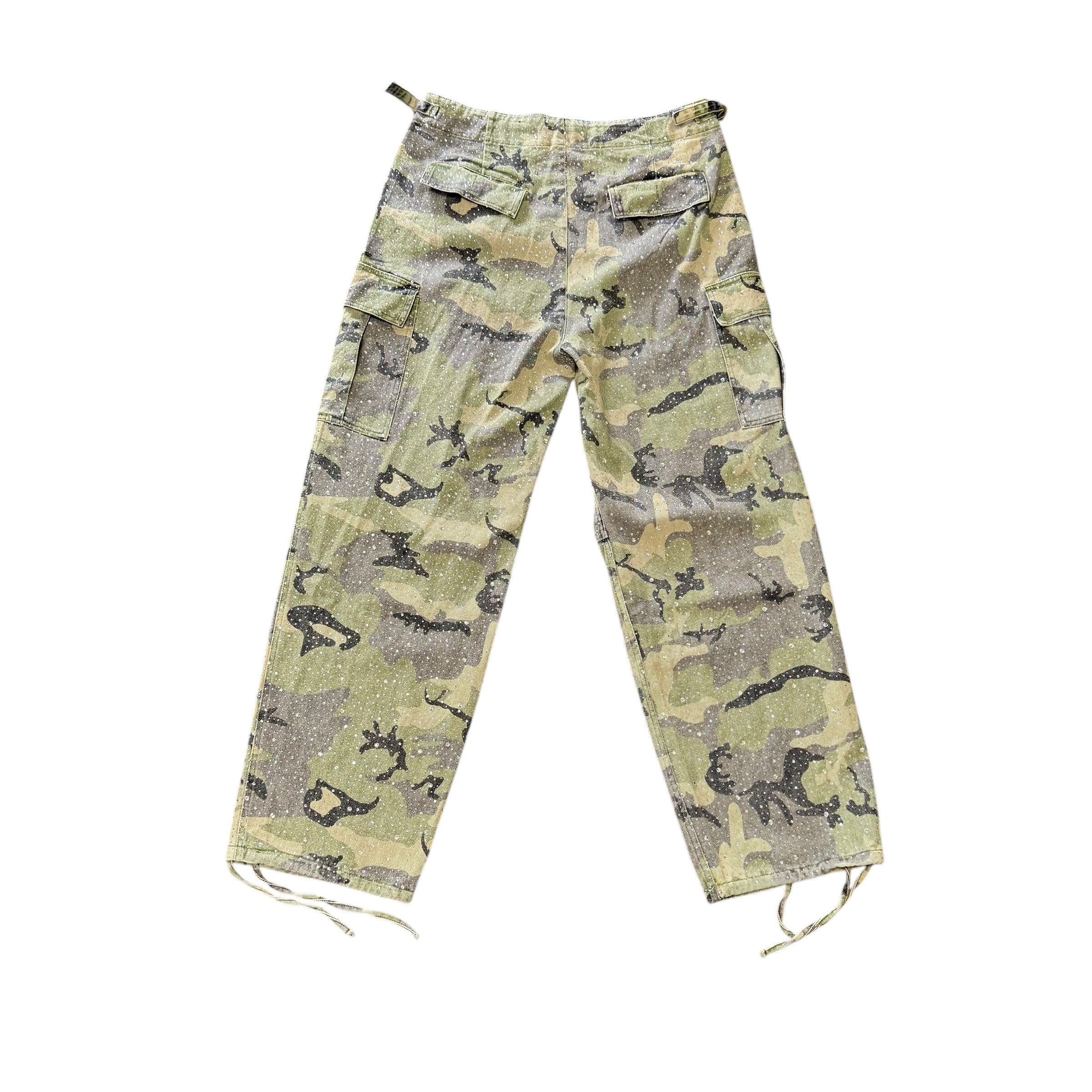 Vale Forever Green Camo Crystal Cargos