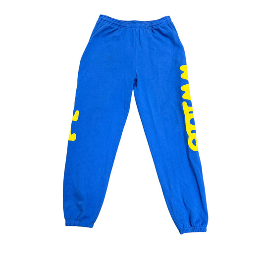 Sp5der Blue/Yellow Sweatpants
