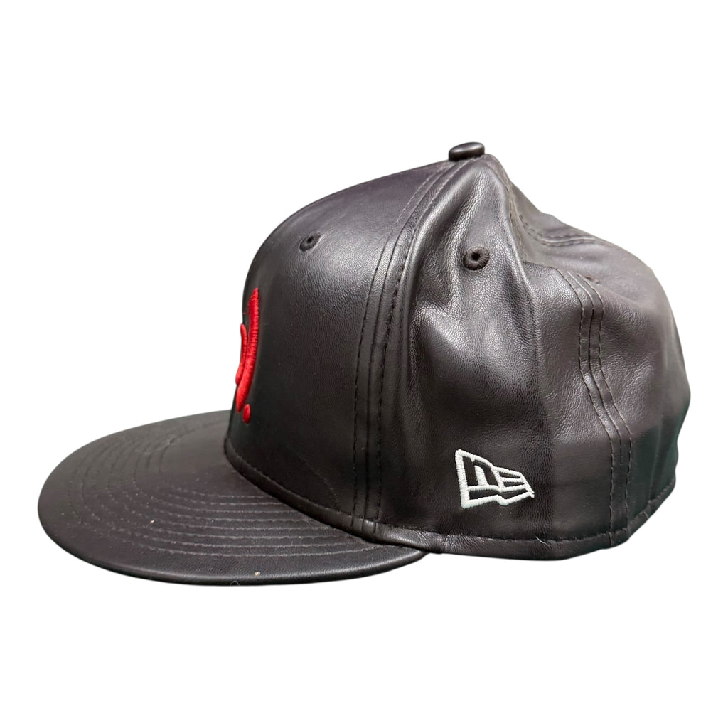(B). Stroy. Leather Black/Red Hat