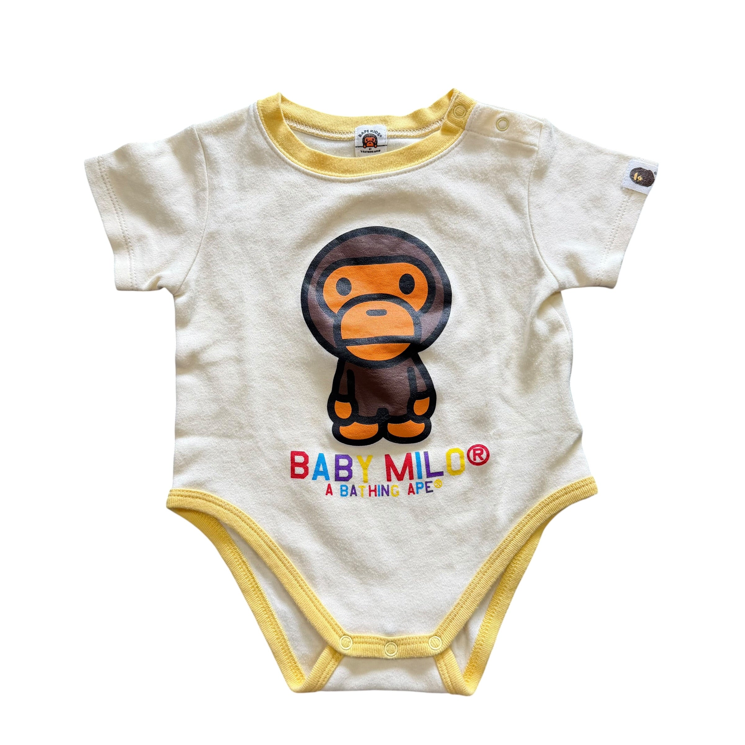 Kids Bape Baby Milo Yellow Onesie