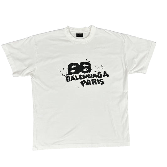 Hand Drawn BB Icon White T-Shirt