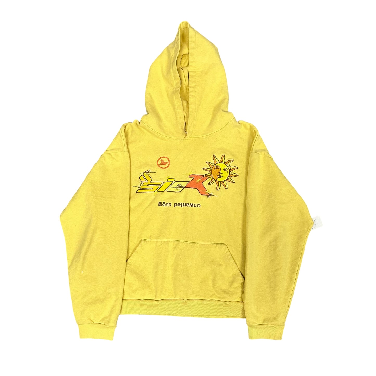 Sicko Born Unwanted Yellow Hoodie