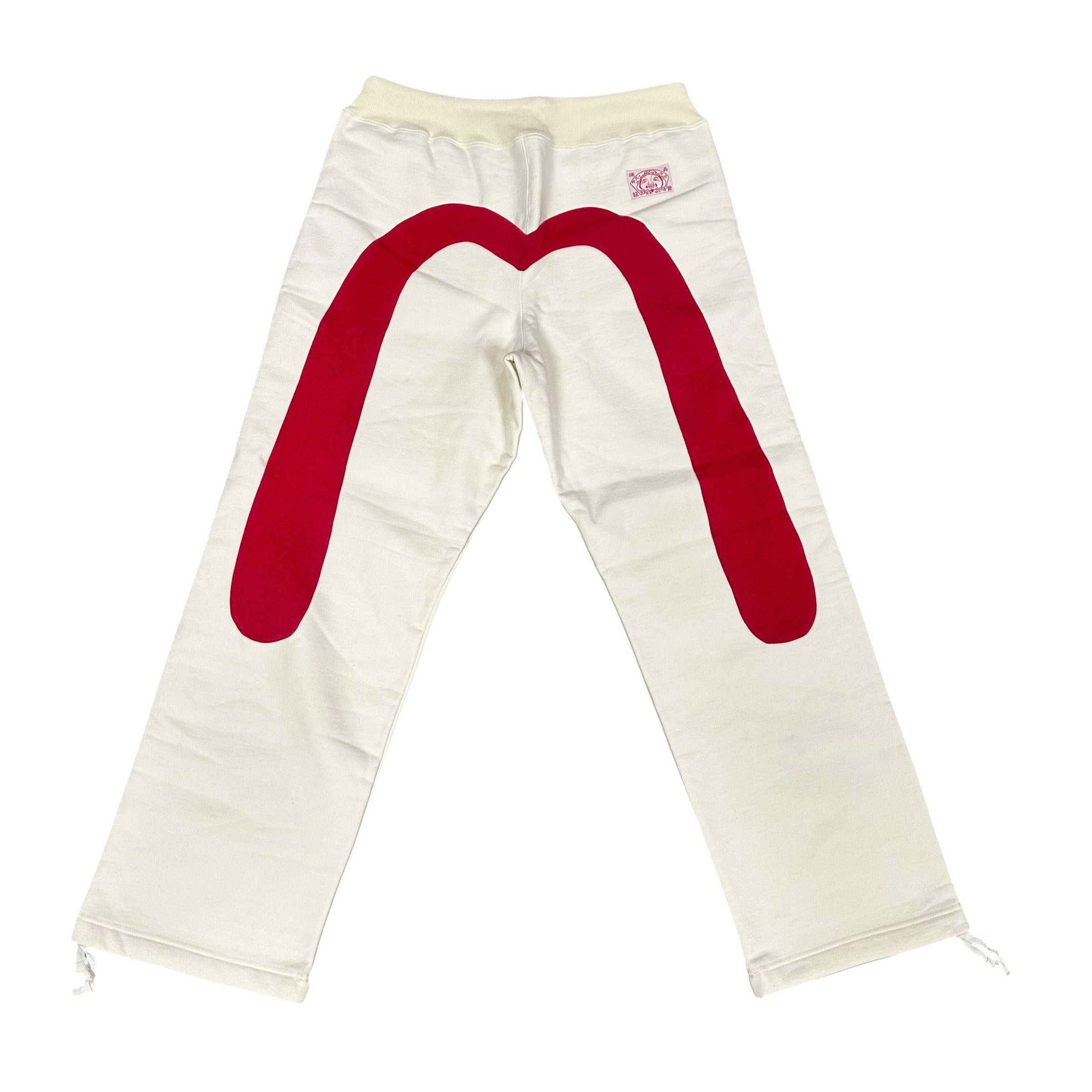 Vintage Evisu White/Red Sweatpants