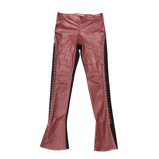 Roberto Cavalli Leather Pants Red/Black FDWMNS