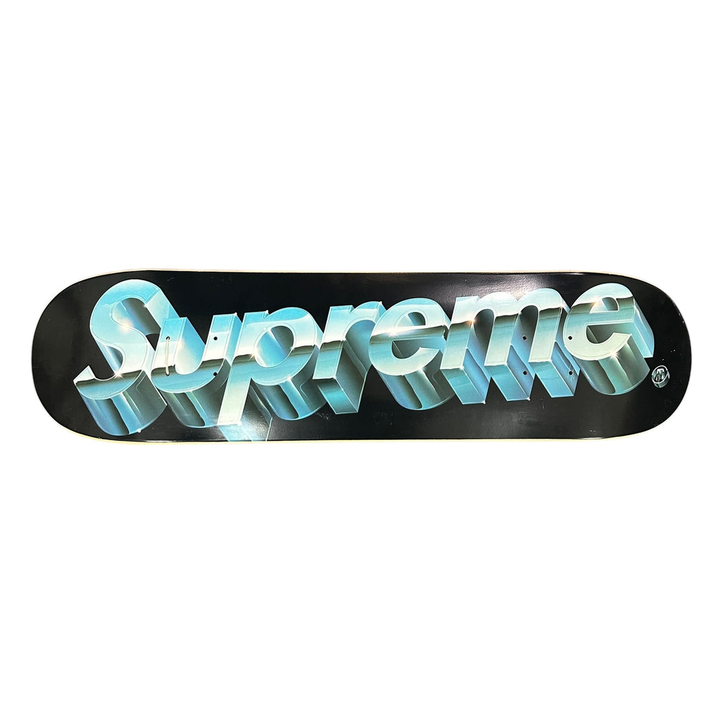Supreme Chrome Logo Black Skateboard Skate Deck