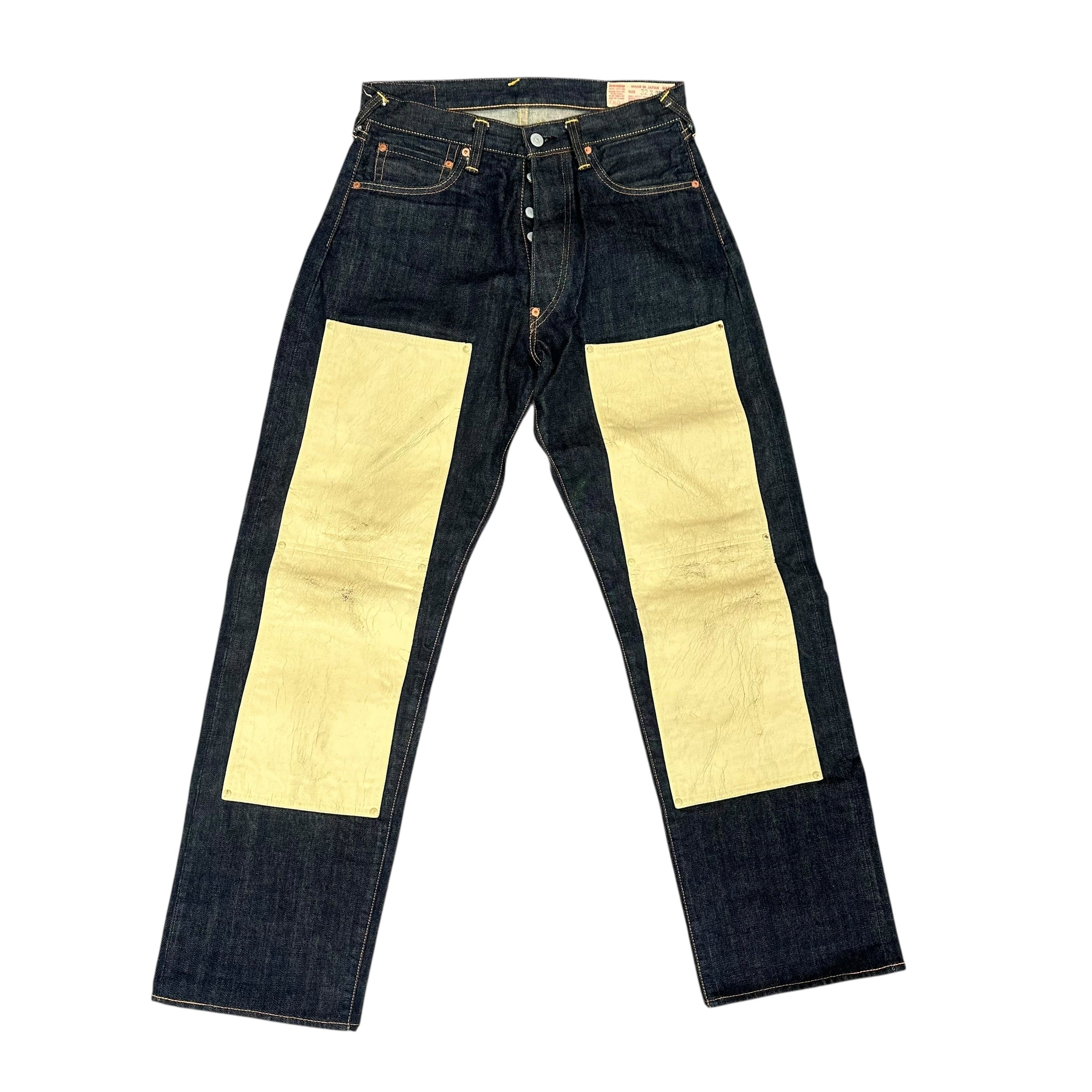 Vintage Evisu Dark Blue/Pink Double Knee