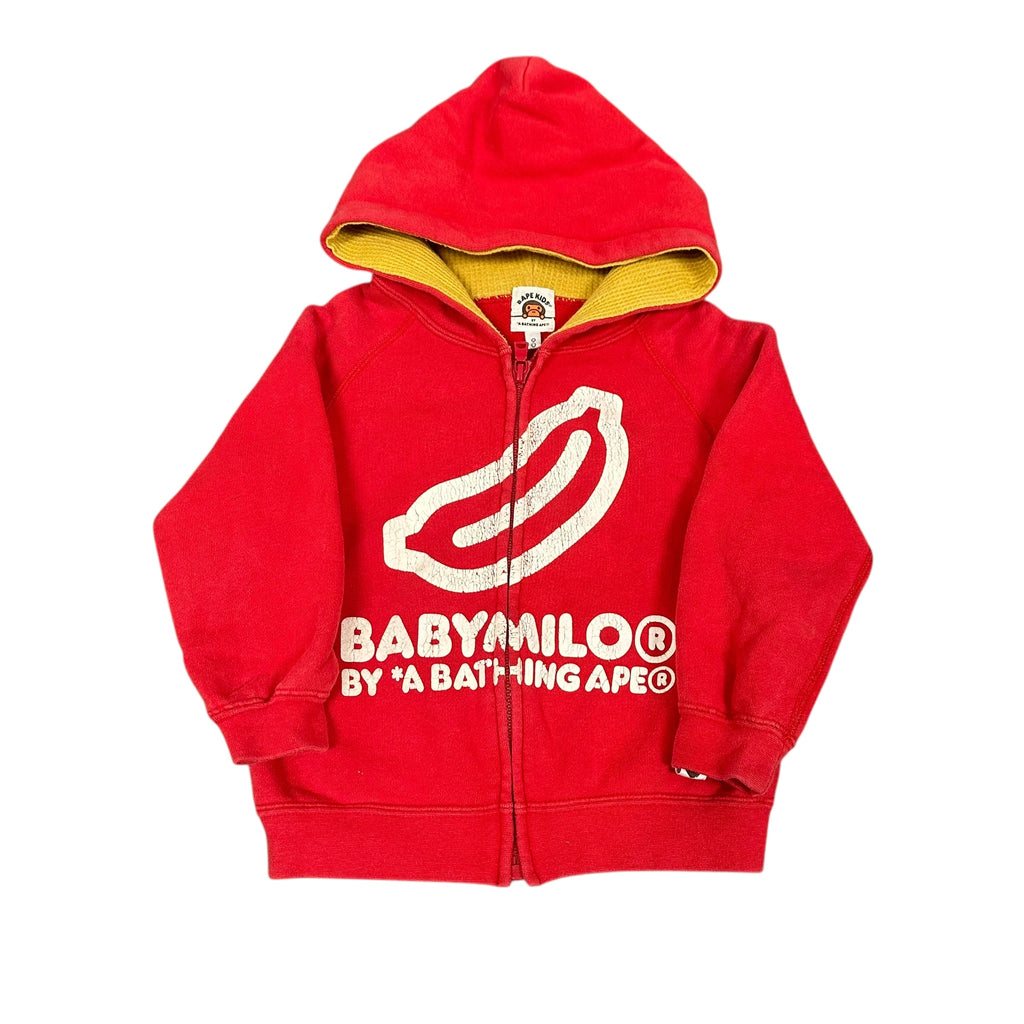 Bape Kids Baby Milo Red Zip Hoodie