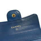 Chanel Caviar Quilted Blue Wallet