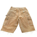 Carhartt Double Knee Carpenter Dirty Tan Distressed Shorts (32)