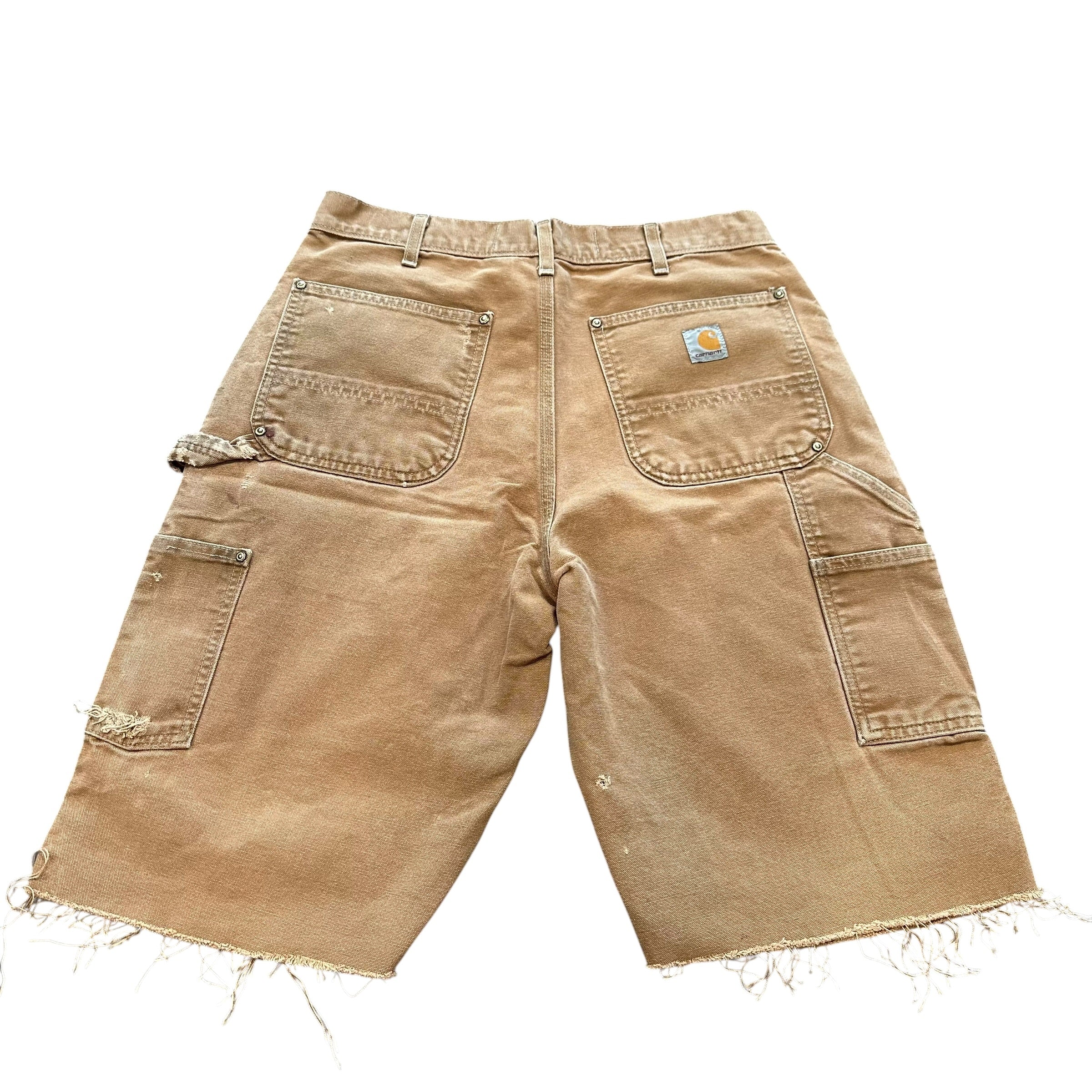 Carhartt Double Knee Carpenter Dirty Tan Distressed Shorts (32)