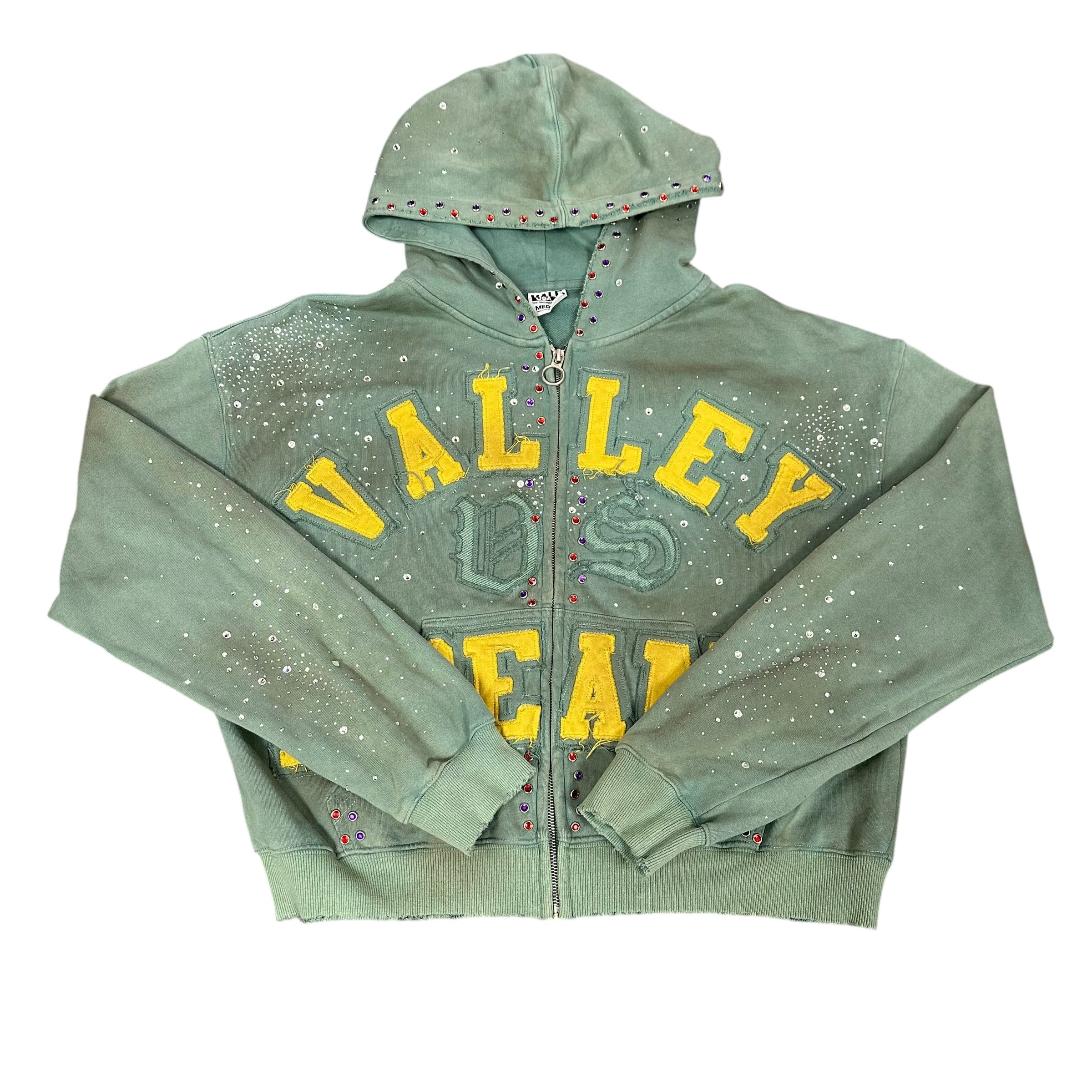 Vale Forever Bank Zip Up Hoodie Green