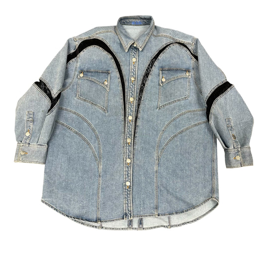 Mugler Paneled Denim Shirt