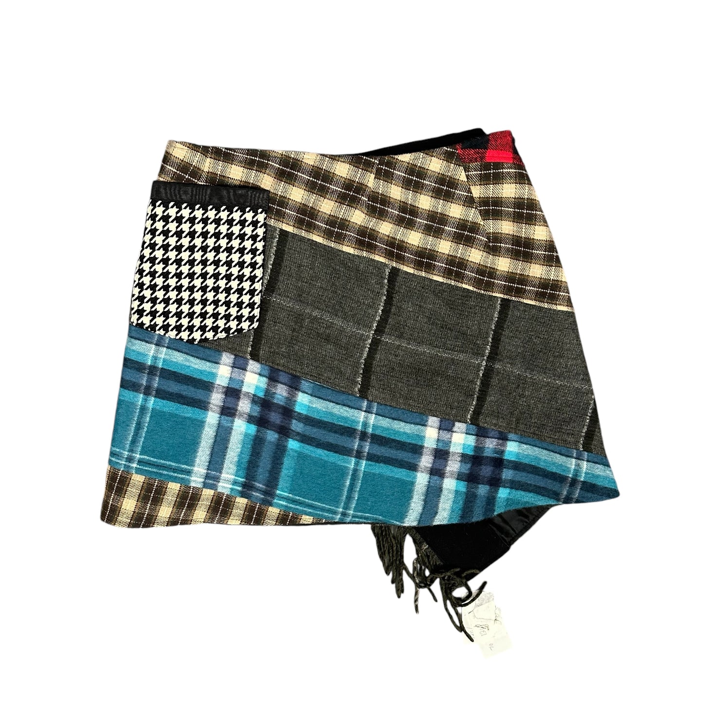 Marine Serre Clashing Tartans Wool Skirt