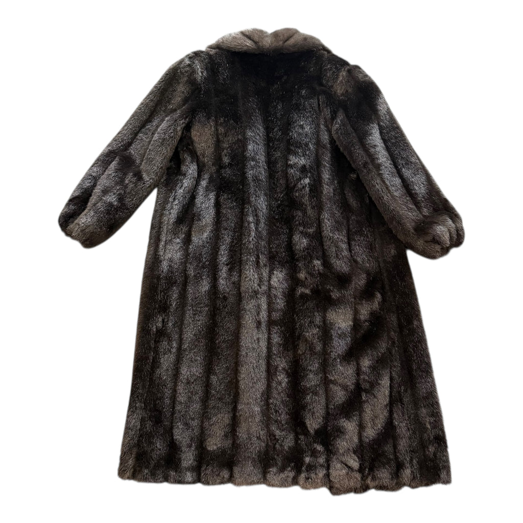 Black Moneterey Fur Trench Coat