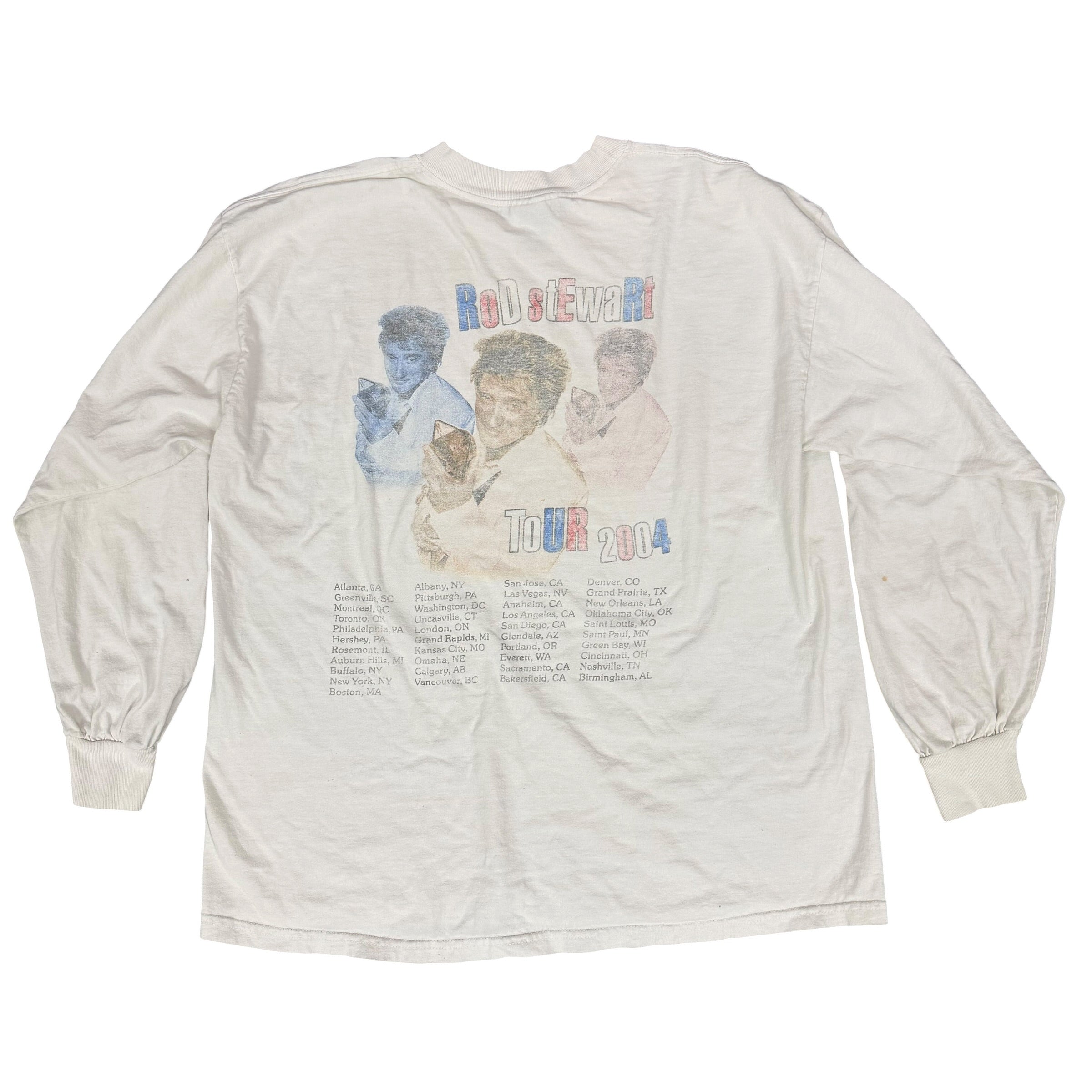 ‘04 Vintage Rod Stewart Tour Faded L/S Tee