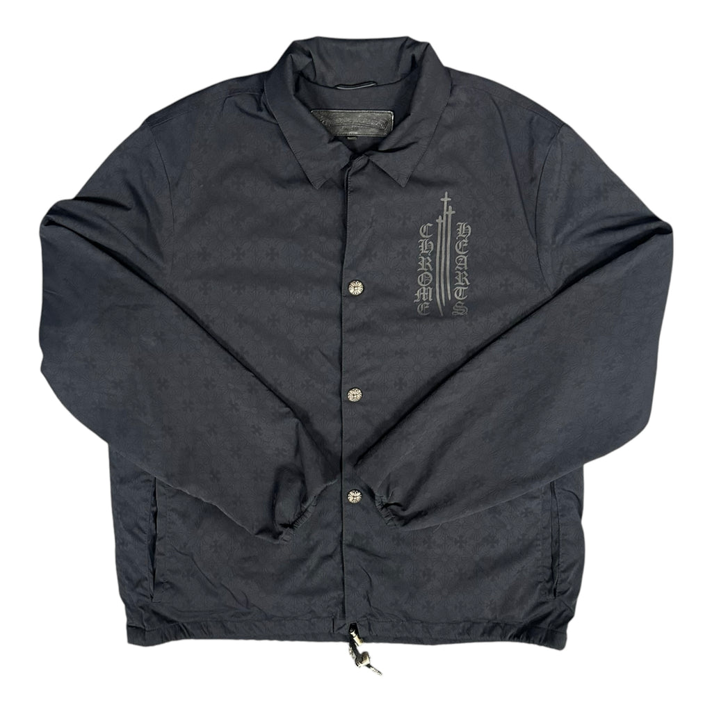 Chrome Hearts Black Nylon Riggins Coach Jacket